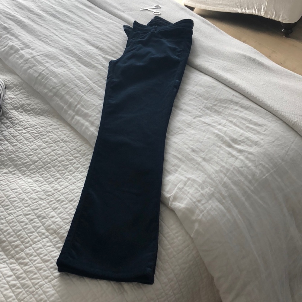 J Brand navy blue Selena cords.